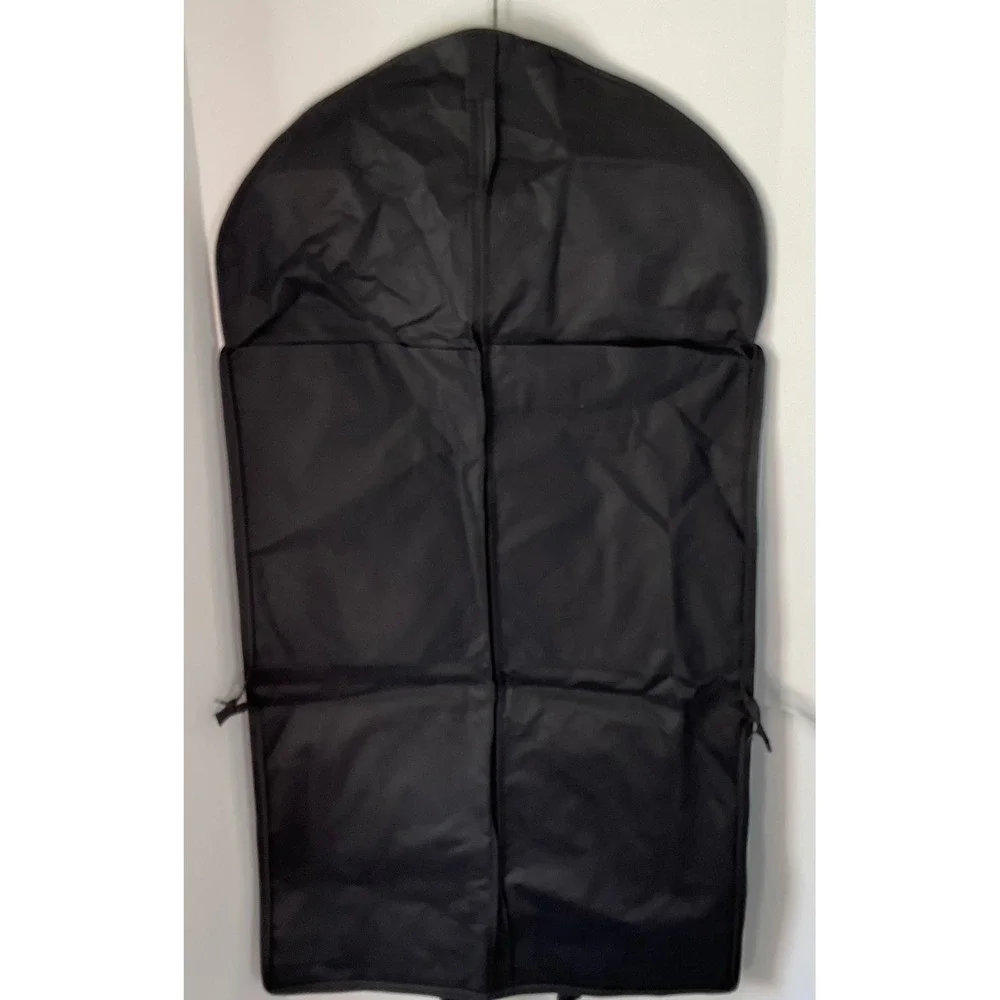 Brooks Brothers Set of 2 Black Garment Bags Suit Travel Covers Gold Logo 42x23.5
